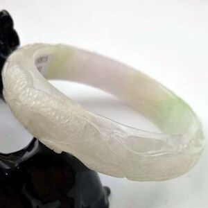 100% NATURE GRADE "A "GREEN JADE JADEITE BRACELET BANGLE 54MM